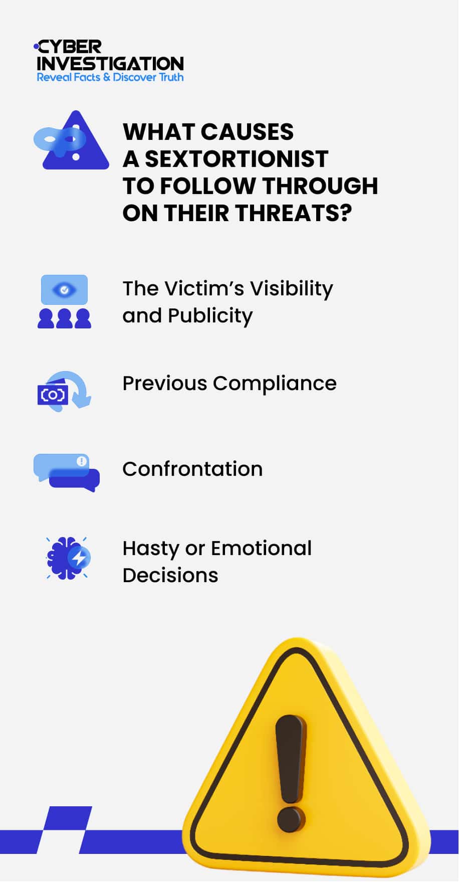 What causes sextortionists to follow through